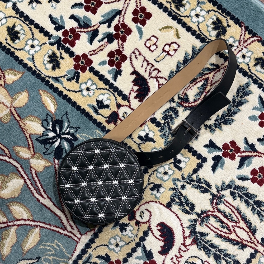 Michael Kors Black and White Belt Bag